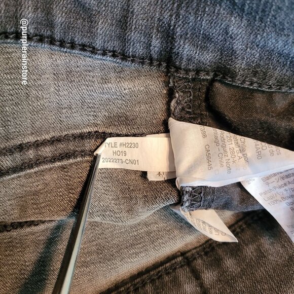 Madewell Jeans 26 Skinny 9" High Rise Black Sea Wash H2230 Tummy Control Stretch - Picture 8 of 14